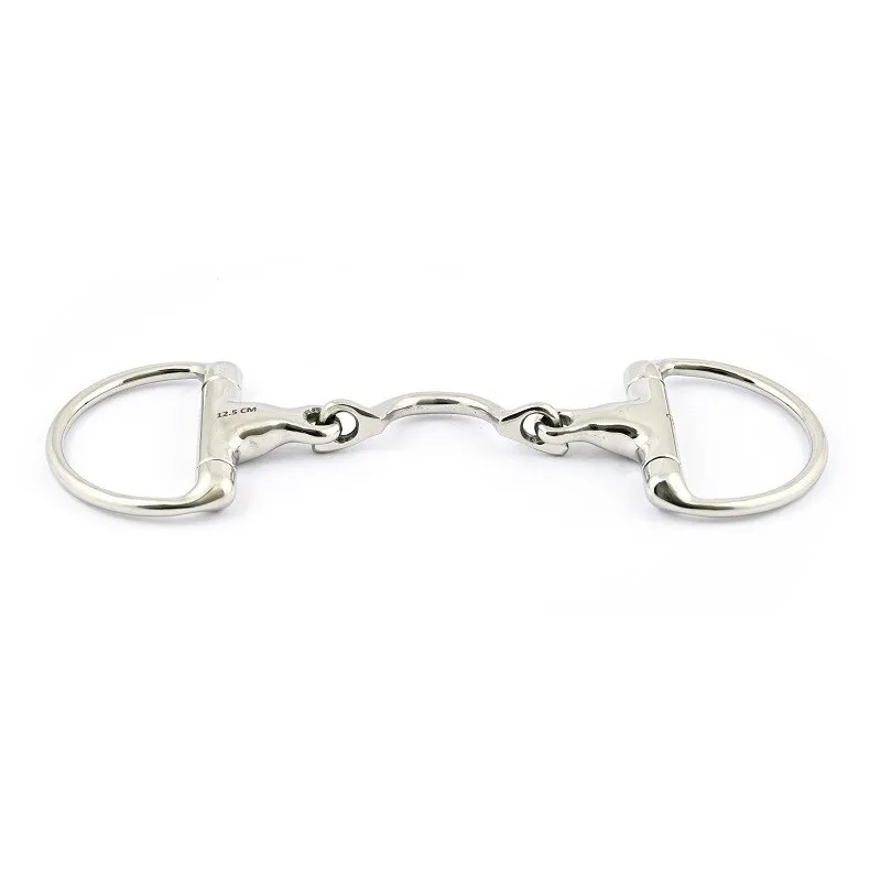 Commander Vite JUMPIN - Mors Olive double brisure avec passage de langue bloqu - 125 mm - Inox - Canon passage de langue