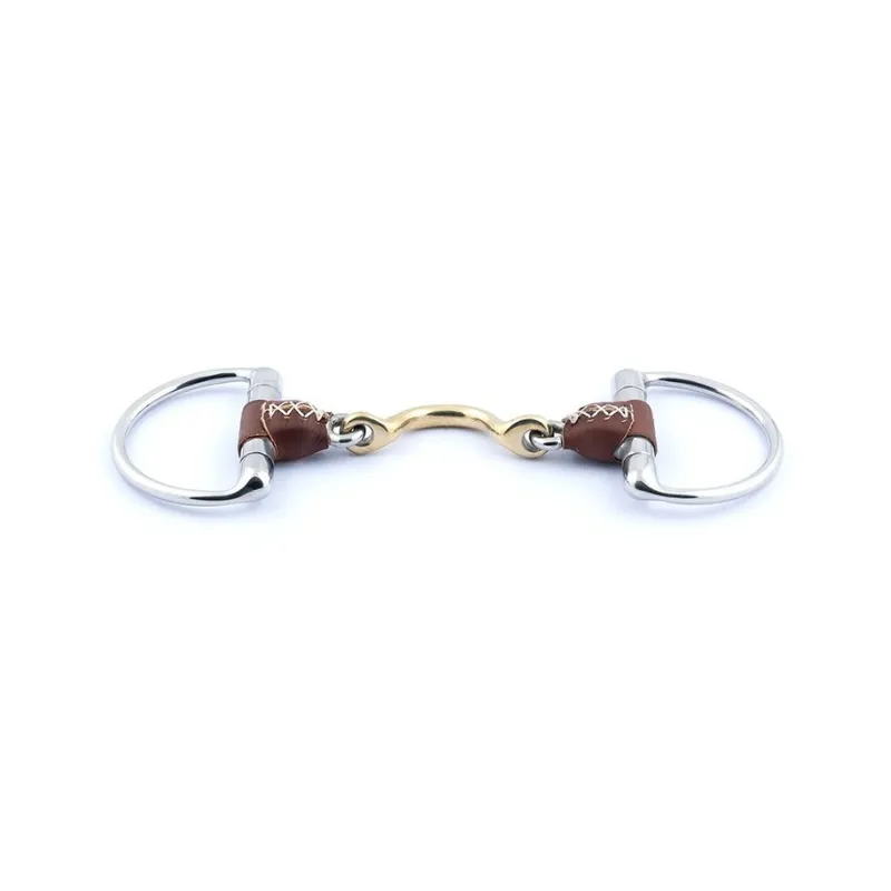 JUMPIN - Mors Olive double brisure avec passage de langue recouvert de cuir - 125 mm - Cuir - Canon passage de langue Bon March