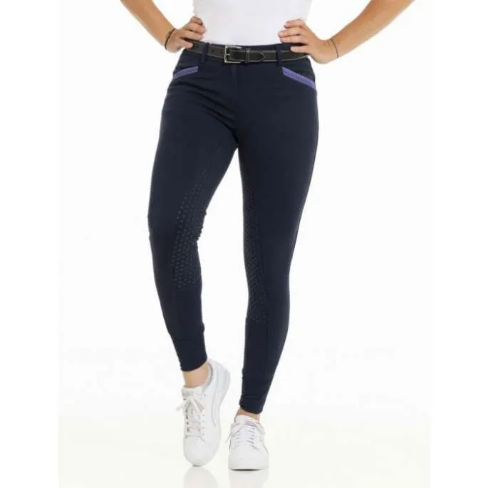 Pantalon Kylie dame fond silicone - Equithme - marine - femme - 44 Affaire Saisir