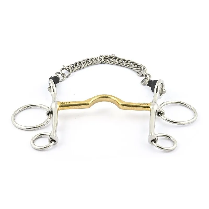 Offre Limite JUMPIN - Mors Pelham droit passage de langue - 125 mm - German silver - Canon passage de langue