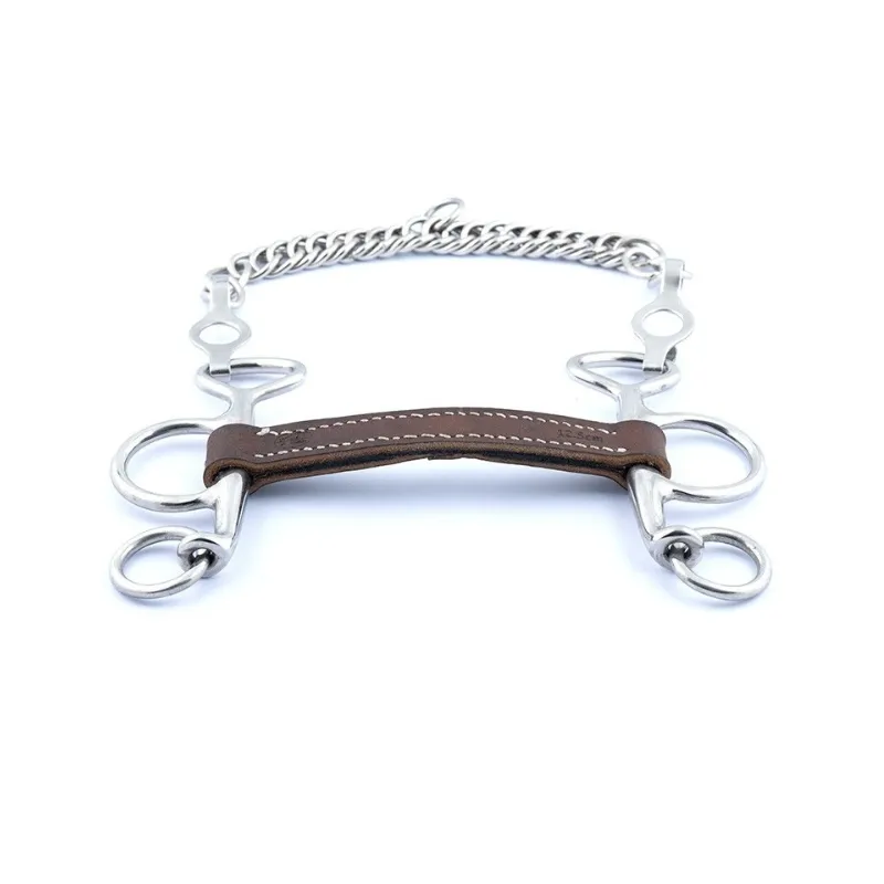 Offre Du Jour JUMPIN - Mors Pelham en cuir petites branches droit - 125 mm - Cuir - Canon droit
