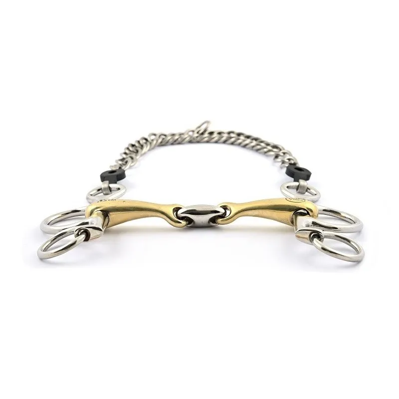 JUMPIN - Mors Pelham petites branches double brisure bloqu - 125 mm - German silver - Canon double brisure Petit Prix