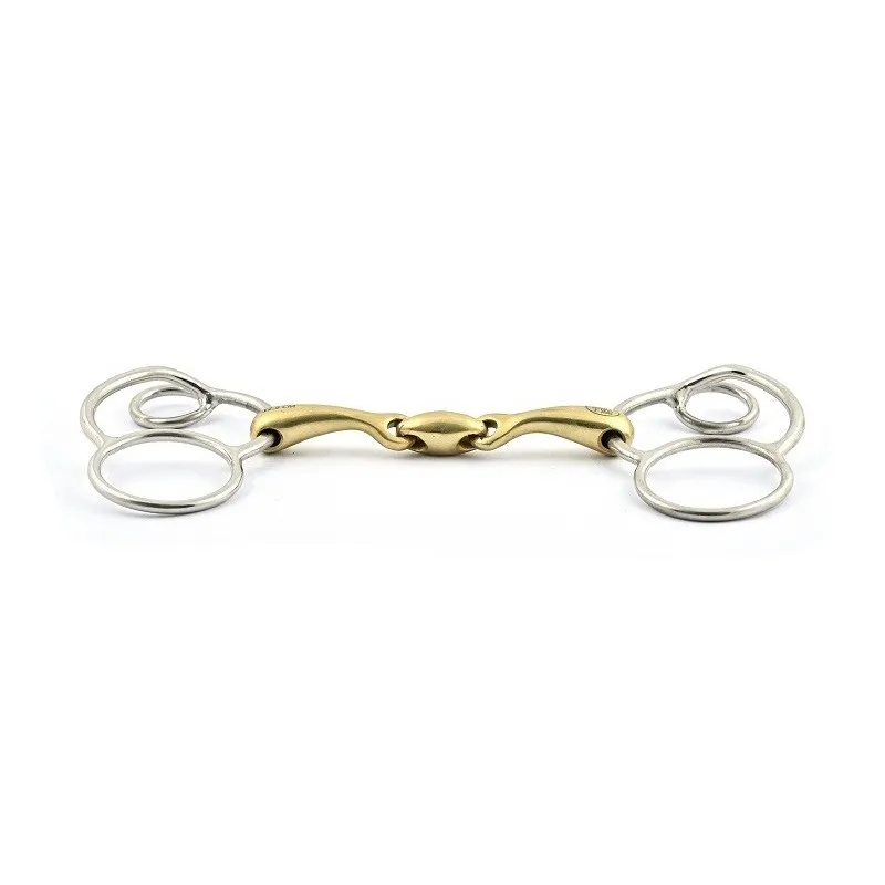 Produit De Marque JUMPIN - Mors Pessoa allemand double brisure - 125 mm - German silver - Canon double brisure