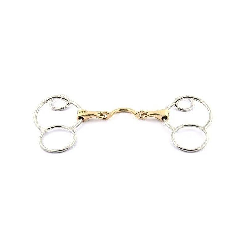 Commande En Gros JUMPIN - Mors Pessoa allemand double brisure passage de langue - 125 mm - German silver - Canon passage de langue