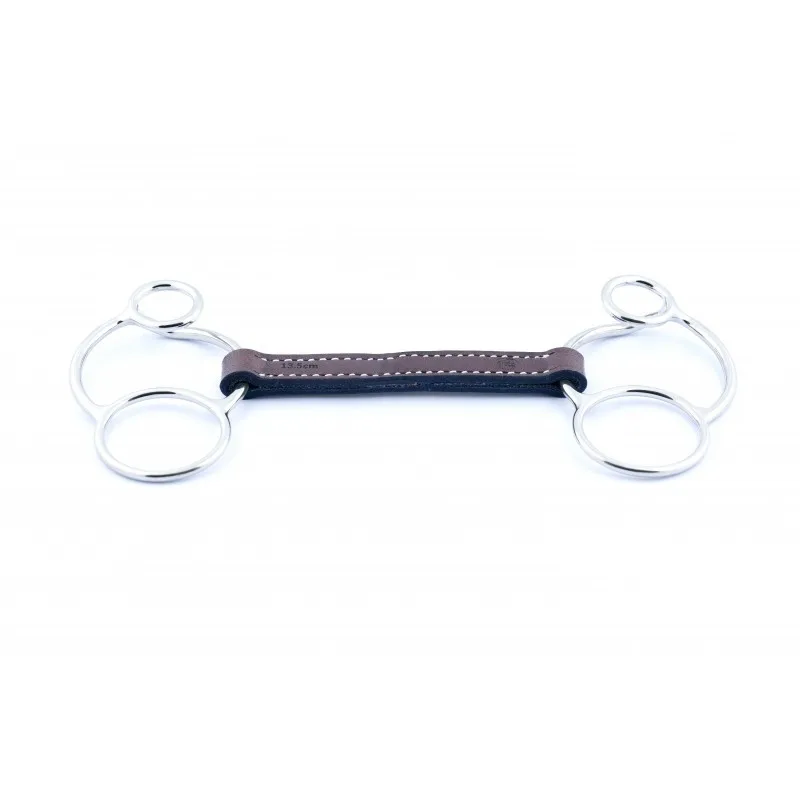 Vente Flash JUMPIN - Mors Pessoa allemand en cuir droit - 125 mm - Cuir - Canon droit