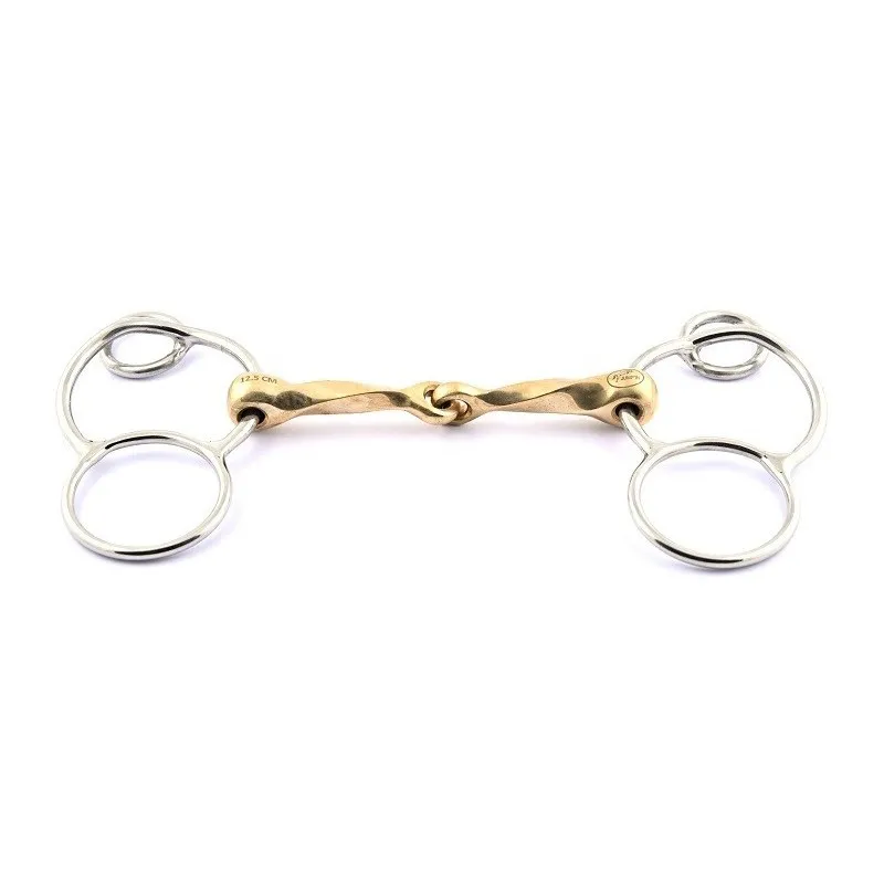 Seulement Aujourdhui JUMPIN - Mors Pessoa allemand torsad - 125 mm - German silver - Canon torsad