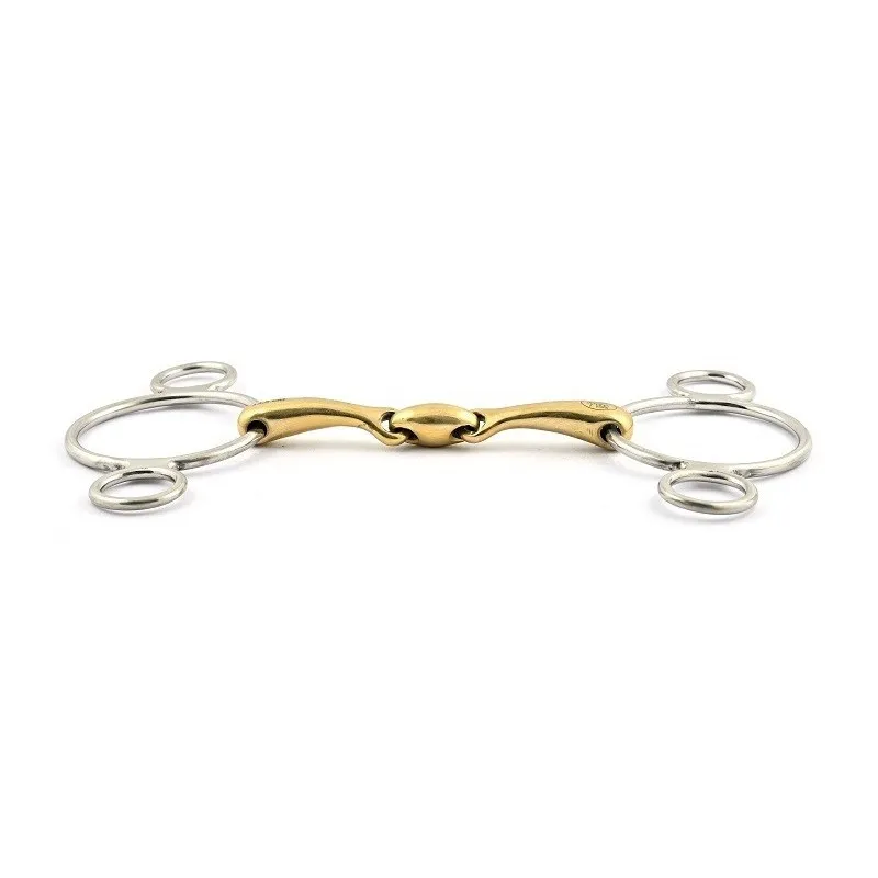 Nouveaut JUMPIN - Mors Pessoa double brisure - 115 mm - German silver - Canon double brisure