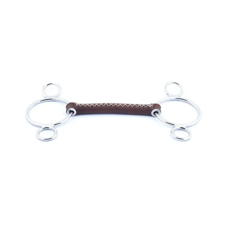 Offre Du Jour JUMPIN - Mors Pessoa en cuir rond - 125 mm - Cuir - Canon simple brisure