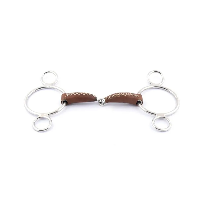 JUMPIN - Mors Pessoa recouvert de cuir - 115 mm - Cuir - Canon simple brisure Offre Limite