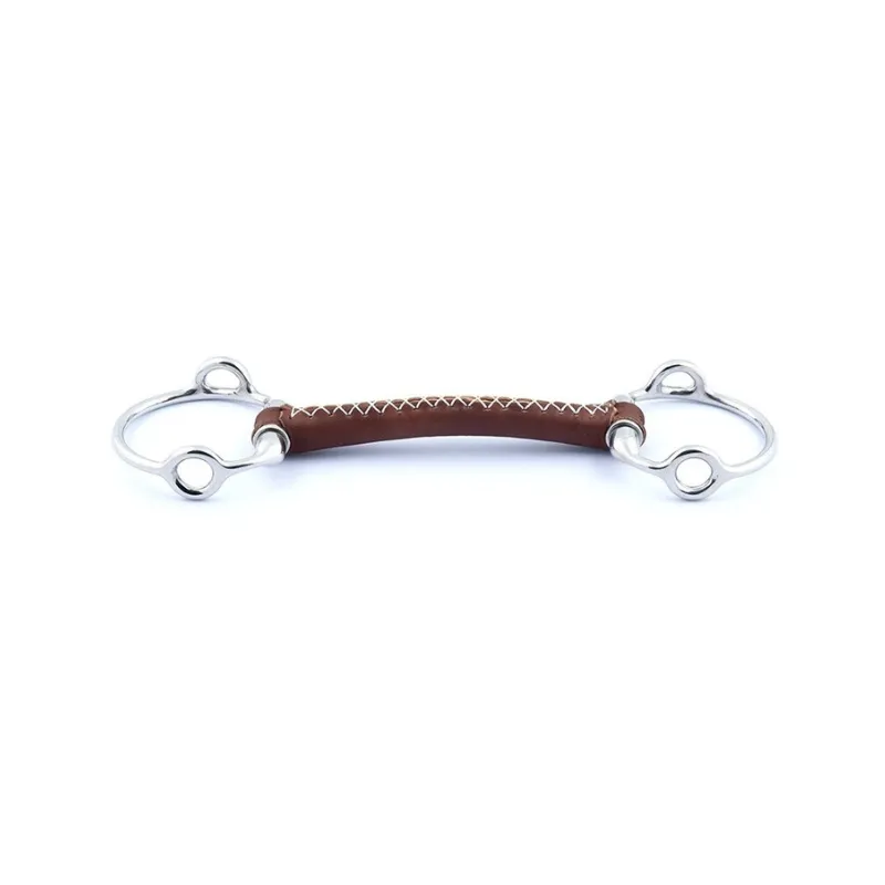 Pas Cher JUMPIN - Mors releveur en cuir rond - 125 mm - Cuir - Canon droit
