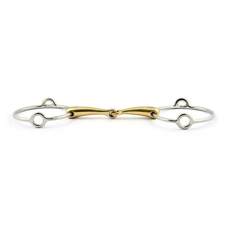 JUMPIN - Mors releveur grands anneaux - 125 mm - German silver - Canon simple brisure Solde