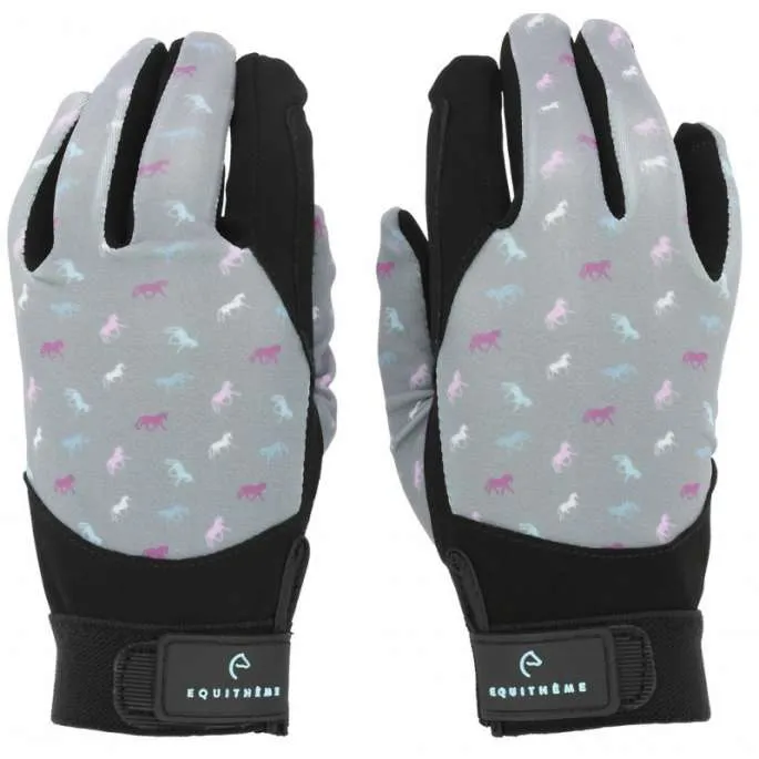 Gants Maelle enfants - Equithme - gris - 7/8 ans Populaire