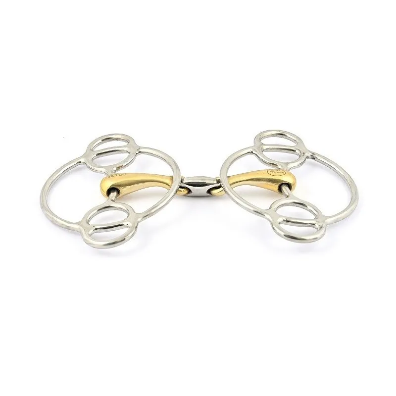 JUMPIN - Mors Swivel double brisure bloqu - 125 mm - German silver - Canon double brisure Certifi