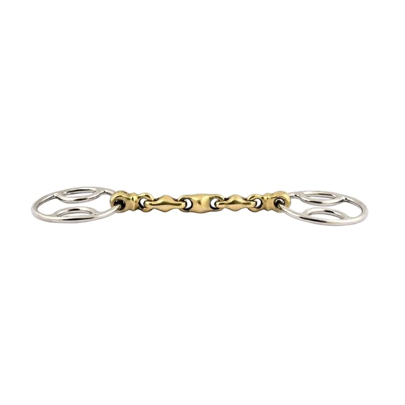 Authentique JUMPIN - Mors trois effets boules - 125 mm - German silver - Canon boules