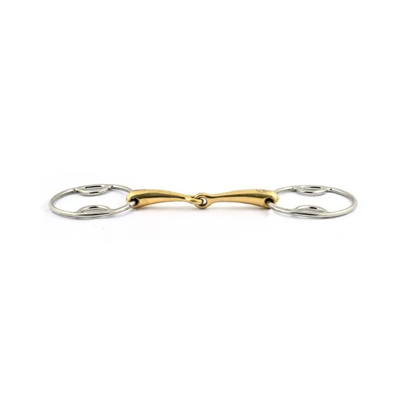 JUMPIN - Mors trois effets grands anneaux - 125 mm - German silver - Canon simple brisure Livraison Express
