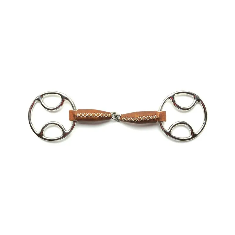 Nouvel Arrivage JUMPIN - Mors trois effets recouvert de cuir - 125 mm - Cuir - Canon simple brisure