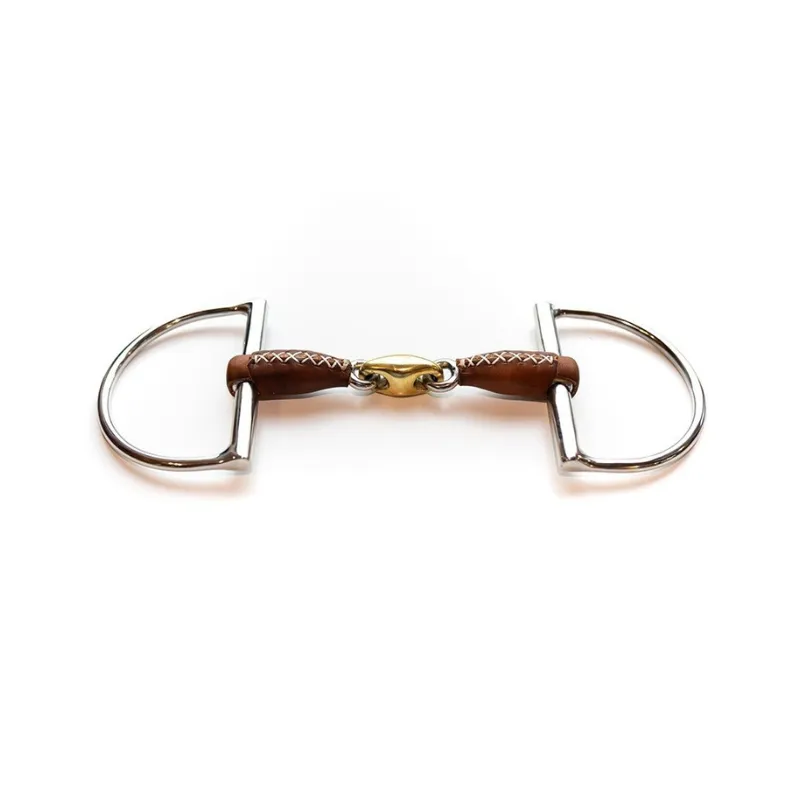 JUMPIN - Mors Verdun US double brisure recouvert de cuir - 125 mm - Cuir - Canon double brisure Solde
