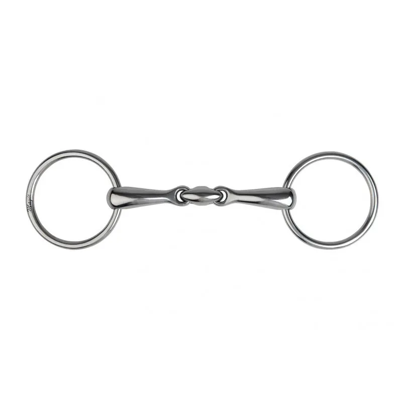 Super Prix METALAB – Mors 2 anneaux double brisure Magic System Inox – 125 mm – Inox – Canon double brisure