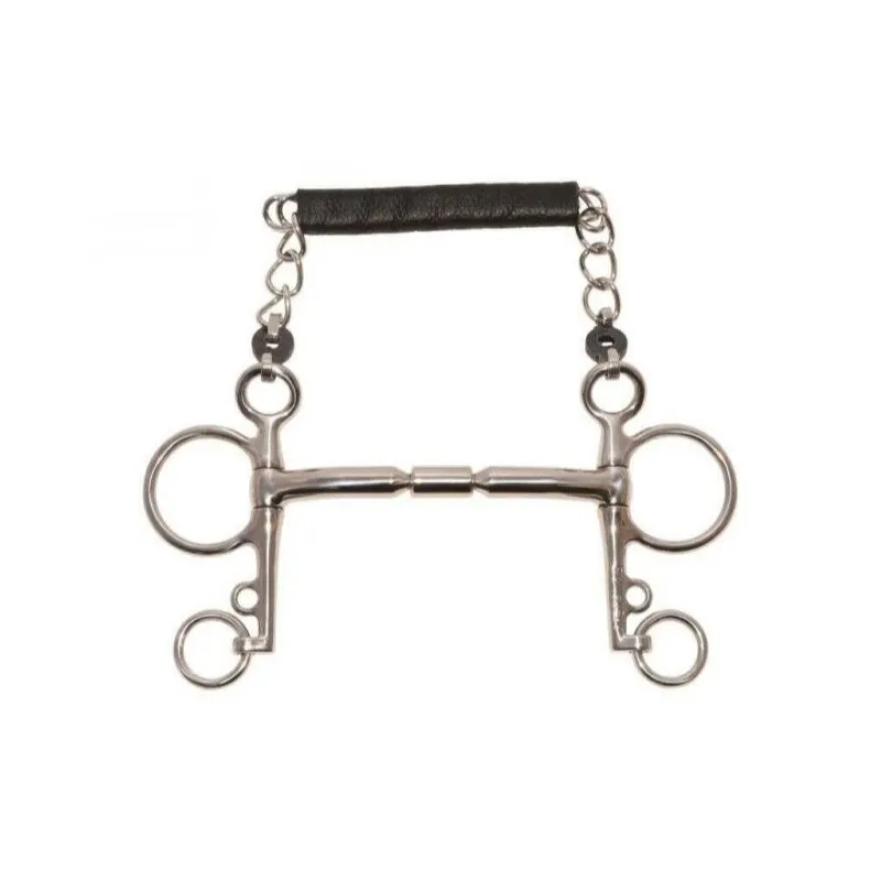 Nouvelle Collection METALAB - Mors Pelham droit branches courtes Elite Inox - 115 mm - Inox - Canon anatomique