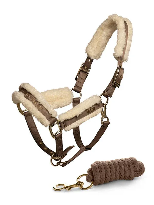 Fur cabezada de cuadra & ramal Equestrian Stockholm Fur cabezada de cuadra & ramal Champagne - Pony / Champagne Paiement Scuris