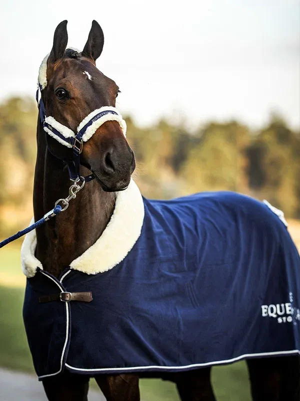 Authentique Manta para caballo Equestrian Stockholm Fleece manta Fur Navy - 155 / Navy