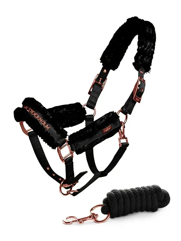 Super Prix Fur cabezada de cuadra & ramal Equestrian Stockholm Fur cabezada de cuadra & ramal Dark Sky - Full / Dark Sky