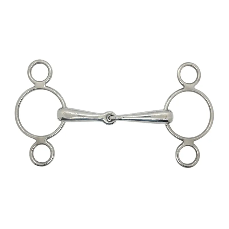 Remise PROCONFORT - Mors Pessoa 3 anneaux 21 mm Inox - 105 mm - Inox - Canon simple brisure