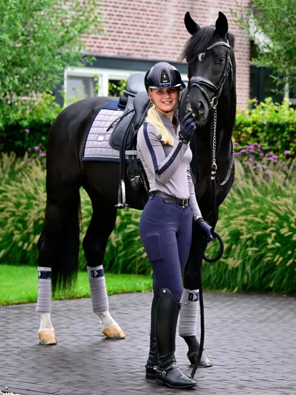 Mantilla de doma Sportive Equestrian Stockholm mantilla de doma - Cob / Blue Ash Meilleure Vente