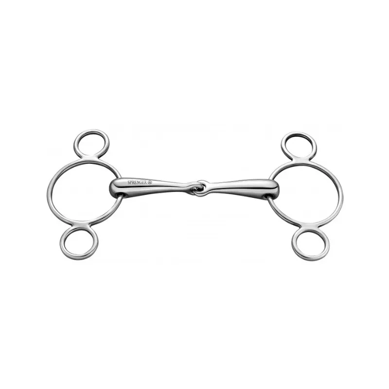 SPRENGER - Mors 3 anneaux Inox - 125 mm - Inox - Canon simple brisure Bon March