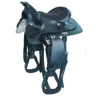Soldes Selle Western Indiana Noir 15 - 15 inches - Noir