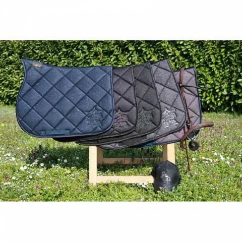 Tapis de selle Glitter - Ju & Pa - Confort et style - Bleu - Obstacle - Cheval Offre Limite