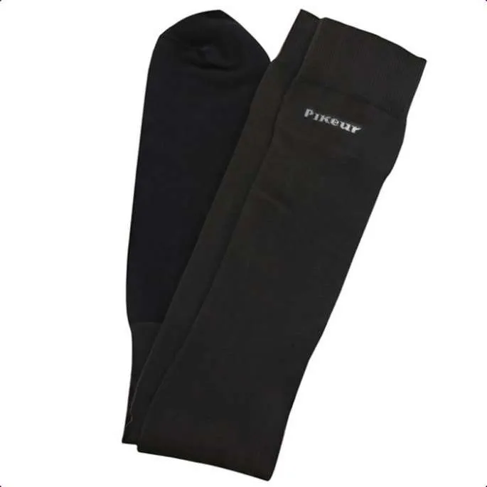 Chaussettes d'quitation hautes fines Pikeur - noir/gris - unique Livraison Express