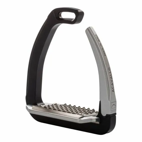 Bon March Etriers en aluminium Rel-X 180 - Acavallo - Confort et scurit - Noir - Adulte 12cm