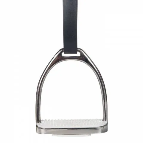 Jusqu puisement Des Stocks Etrier inox 12cm adulte - HKM - inox avec plancher blanc