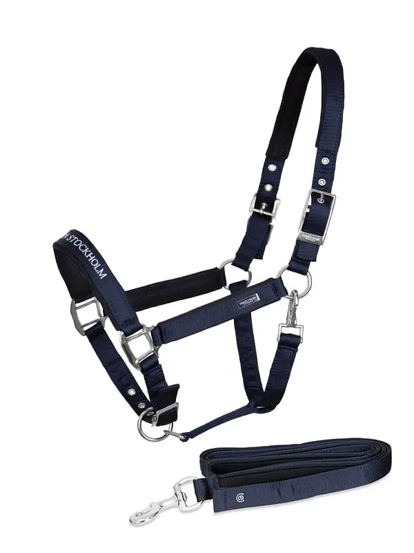 Authentique Clean cabezada de cuadra & ramal Equestrian Stockholm Clean cabezada de cuadra Modern Tech Navy - Cob / Modern Tech Navy