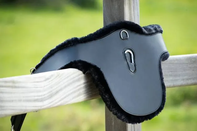 Commander Vite Sangle bavette HFI cuir et mouton synthtique - NOIR - 115 CM