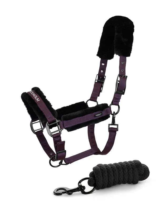 Fur cabezada de cuadra & ramal Equestrian Stockholm Fur cabezada de cuadra & ramal Black Raven - Full / Black Raven Petit Prix