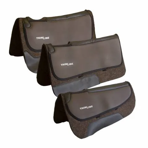 Bon March Tapis de selle Western Pro-Tech en feutre ThinLine - BRUN - Petit