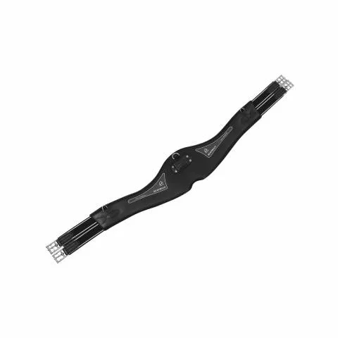 Sangle anatomique Acavallo en gel et pvc avec boucles en acier inoxydable - Noir - 115cm Prix Bas