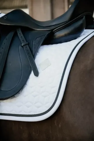 Commander Vite Tapis de selle Glitter Rope Blanc/Noir- Kentucky - Blanc/Noir - Dressage - Cheval