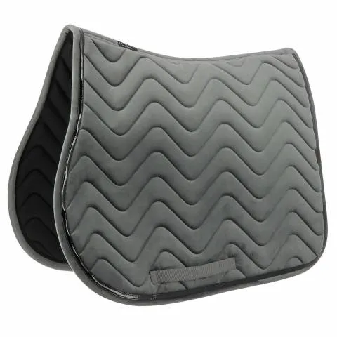 Tapis de selle EQUITHME Glossy Gris - Equithme - Velours chic - Gris - Mixte - Cheval Prix Promo