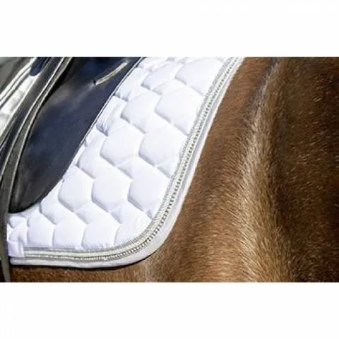 Solde Tapis de selle Crystal Fashion - HKM - Blanc - Poney Dressage