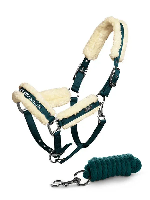 Fur cabezada de cuadra & ramal Equestrian Stockholm Fur cabezada de cuadra & ramal Emerald - Full / Emerald Affaire Saisir