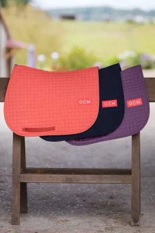 Rduction Tapis de selle LEO - GEM - Bleu Marine - Mixte - Cheval