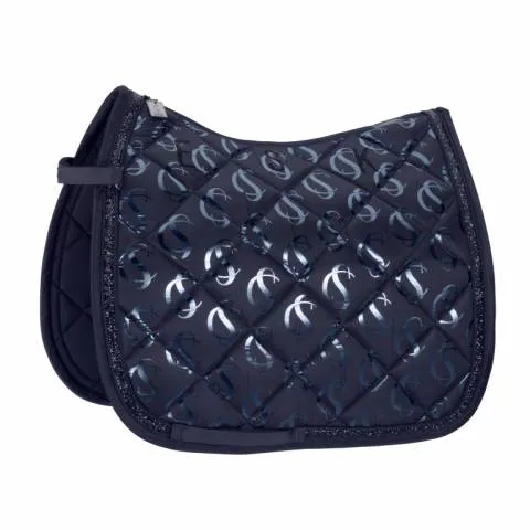 Promotion Saisonnire Tapis de selle Glossy Jewel Classic Sports 2024 DRESSAGE - Eskadron - Bleu Marine - Dressage - Cheval