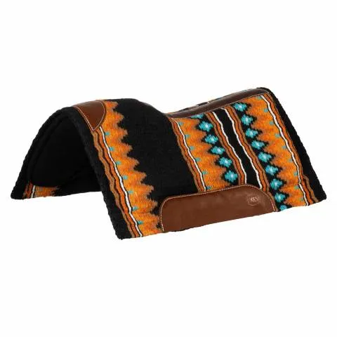 Livraison Express Tapis de selle western en laine avec fond en feutre orange - Pool's - Premium