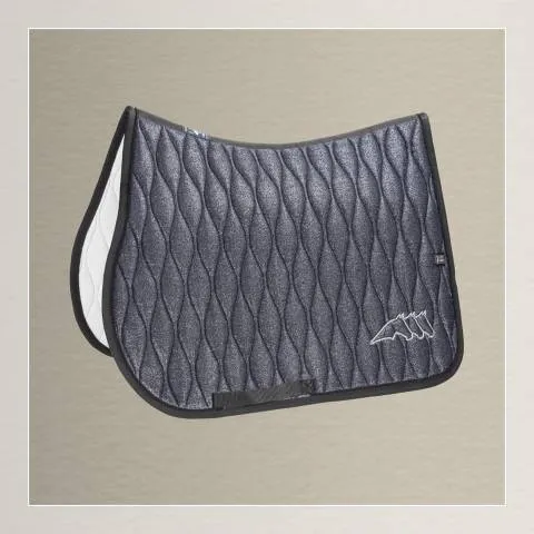 Prix Cass Tapis de selle lurex noir avec logo EQUILINE - Noir