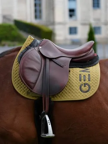 Tapis de selle TEN Epice Jaune - GEM - Matelassage en V - Jaune - Mixte - Cheval Retour Gratuit