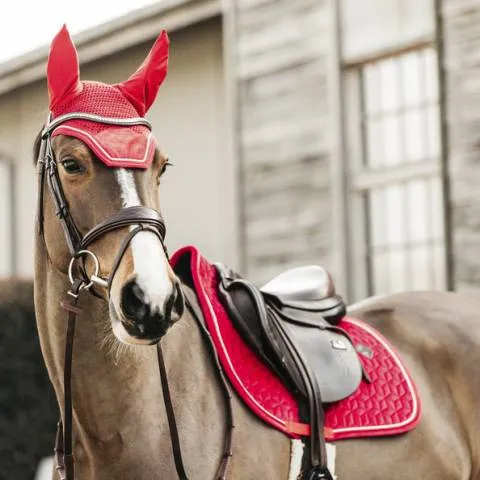Offre Spciale Tapis de selle Velvet ROUGE - Kentucky - Rouge - Mixte - Cheval