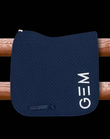 Vente Directe Tapis de selle DRESSAGE TEN Marine - GEM - Bleu Marine - Dressage - Cheval